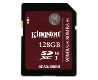 KINGSTON SDXC 128GB Class10 UHS-S U3 Card 90/80 MB/s (SDA3/128GB) - 245129 - zdjęcie 1
